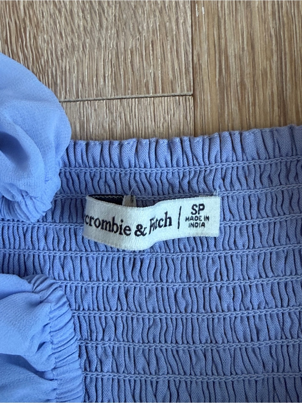 Abercrombie Ruched Ruffle Puff Sleeve Mini Dress - Picture 2 of 6